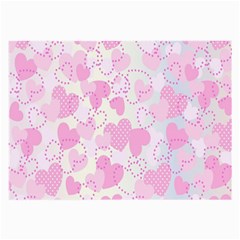 Valentine Background Hearts Bokeh Large Glasses Cloth (2 Sides) by Nexatart