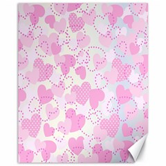 Valentine Background Hearts Bokeh Canvas 11  X 14  by Nexatart