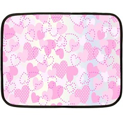 Valentine Background Hearts Bokeh Fleece Blanket (mini) by Nexatart