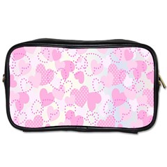 Valentine Background Hearts Bokeh Toiletries Bag (one Side) by Nexatart