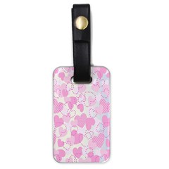 Valentine Background Hearts Bokeh Luggage Tag (one Side) by Nexatart