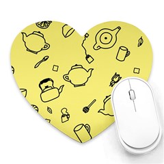 Tea Seamless Pattern Teatime Heart Mousepads by Nexatart