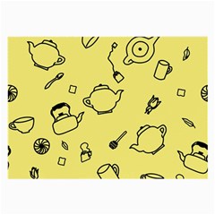 Tea Seamless Pattern Teatime Large Glasses Cloth by Nexatart