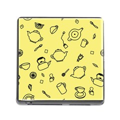 Tea Seamless Pattern Teatime Memory Card Reader (square 5 Slot) by Nexatart