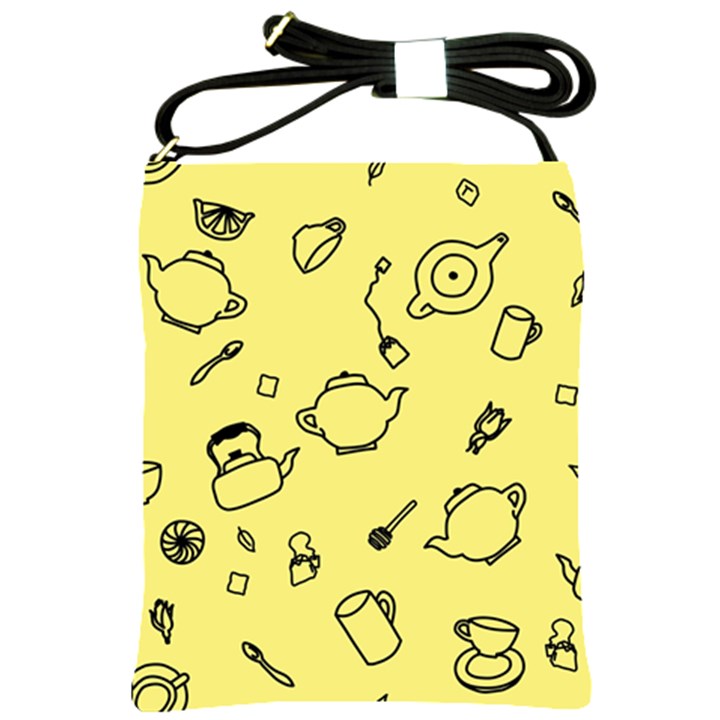 Tea Seamless Pattern Teatime Shoulder Sling Bag