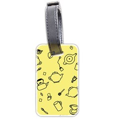 Tea Seamless Pattern Teatime Luggage Tag (two Sides) by Nexatart