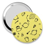 Tea Seamless Pattern Teatime 3  Handbag Mirrors Front