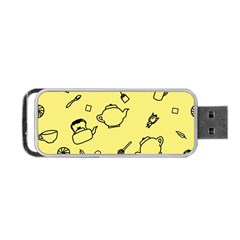 Tea Seamless Pattern Teatime Portable Usb Flash (two Sides) by Nexatart