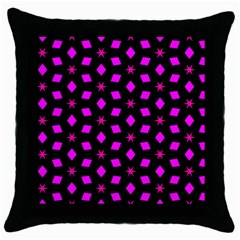 Pattern Stars Squares Texture Throw Pillow Case (black) by Nexatart