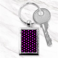 Pattern Stars Squares Texture Key Chain (rectangle) by Nexatart