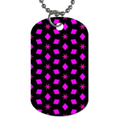 Pattern Stars Squares Texture Dog Tag (one Side) by Nexatart