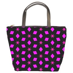 Pattern Stars Squares Texture Bucket Bag by Nexatart