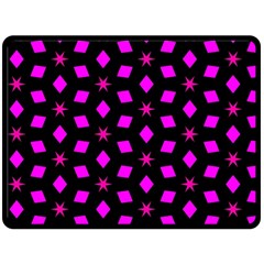 Pattern Stars Squares Texture Fleece Blanket (large)  by Nexatart