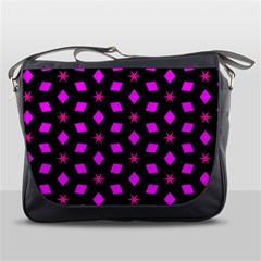 Pattern Stars Squares Texture Messenger Bag by Nexatart