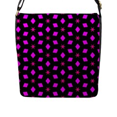 Pattern Stars Squares Texture Flap Closure Messenger Bag (l) by Nexatart