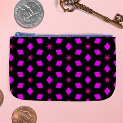 Pattern Stars Squares Texture Large Coin Purse by Nexatart