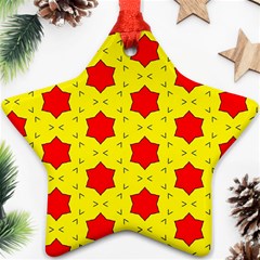 Pattern Red Star Texture Star Ornament (star) by Nexatart