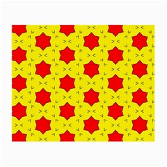 Pattern Red Star Texture Star Small Glasses Cloth (2 Sides) by Nexatart