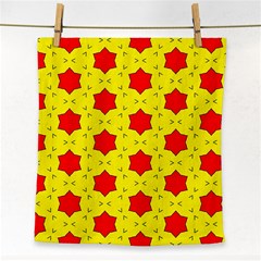 Pattern Red Star Texture Star Face Towel by Nexatart