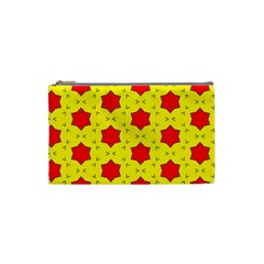 Pattern Red Star Texture Star Cosmetic Bag (small) by Nexatart