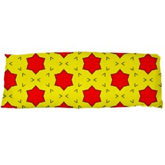 Pattern Red Star Texture Star Body Pillow Case Dakimakura (two Sides) by Nexatart