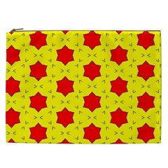 Pattern Red Star Texture Star Cosmetic Bag (xxl) by Nexatart