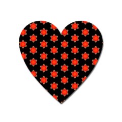 Flower Pattern Pattern Texture Heart Magnet by Nexatart