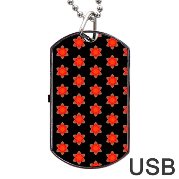 Flower Pattern Pattern Texture Dog Tag USB Flash (One Side)