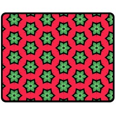 Pattern Flower Pattern Seamless Double Sided Fleece Blanket (medium)  by Nexatart