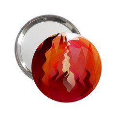 Fire Abstract Cartoon Red Hot 2 25  Handbag Mirrors by Nexatart