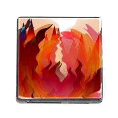 Fire Abstract Cartoon Red Hot Memory Card Reader (square 5 Slot) by Nexatart