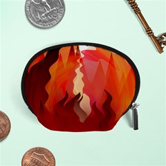 Fire Abstract Cartoon Red Hot Accessory Pouch (small) by Nexatart