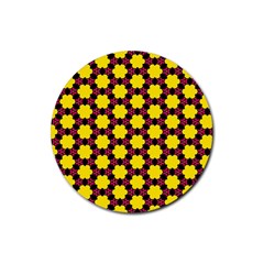 Pattern Colorful Background Texture Rubber Round Coaster (4 Pack)  by Nexatart