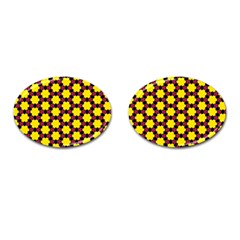 Pattern Colorful Background Texture Cufflinks (oval) by Nexatart