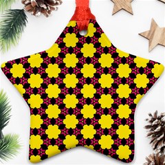 Pattern Colorful Background Texture Star Ornament (two Sides) by Nexatart