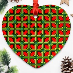 Pattern Modern Texture Seamless Heart Ornament (two Sides) by Nexatart