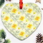 Floral Background Scrapbooking Ornament (Heart) Front