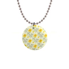 Floral Background Scrapbooking 1  Button Necklace by Nexatart