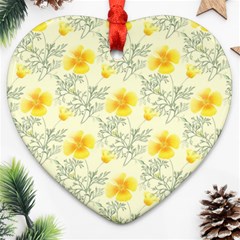 Floral Background Scrapbooking Heart Ornament (two Sides) by Nexatart