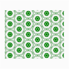 White Background Green Shapes Small Glasses Cloth (2 Sides) by Nexatart