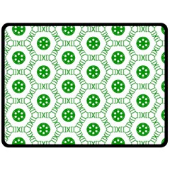 White Background Green Shapes Fleece Blanket (large)  by Nexatart