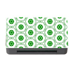 White Background Green Shapes Memory Card Reader With Cf by Nexatart