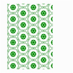 White Background Green Shapes Small Garden Flag (two Sides) by Nexatart