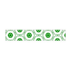 White Background Green Shapes Flano Scarf (mini) by Nexatart