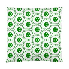 White Background Green Shapes Standard Cushion Case (one Side) by Nexatart