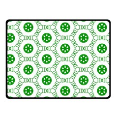 White Background Green Shapes Fleece Blanket (small) by Nexatart