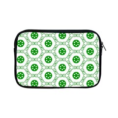 White Background Green Shapes Apple Ipad Mini Zipper Cases by Nexatart