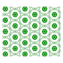 White Background Green Shapes Double Sided Flano Blanket (small)  by Nexatart