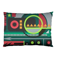 Background Colors Abstract Shapes Pillow Case (two Sides) by Nexatart