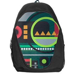 Background Colors Abstract Shapes Backpack Bag by Nexatart